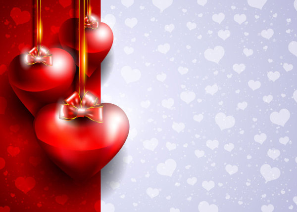 Fancy Valentine's Day greeting card 04 - vector material