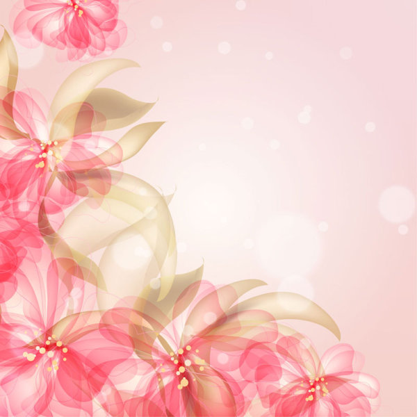 Colorful flowers background 03 - vector material