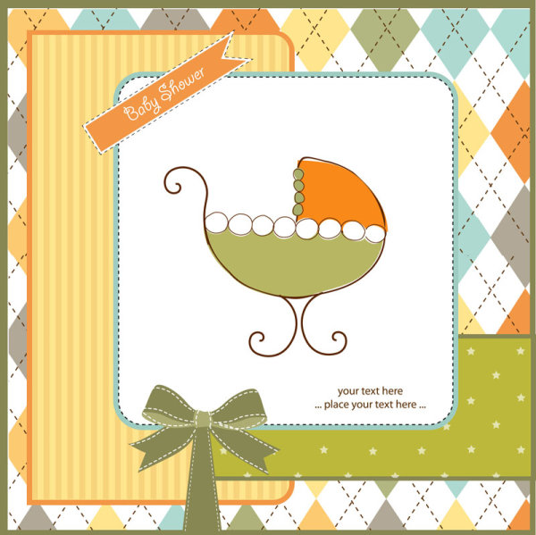 Cute cartoon background 03 - vector material