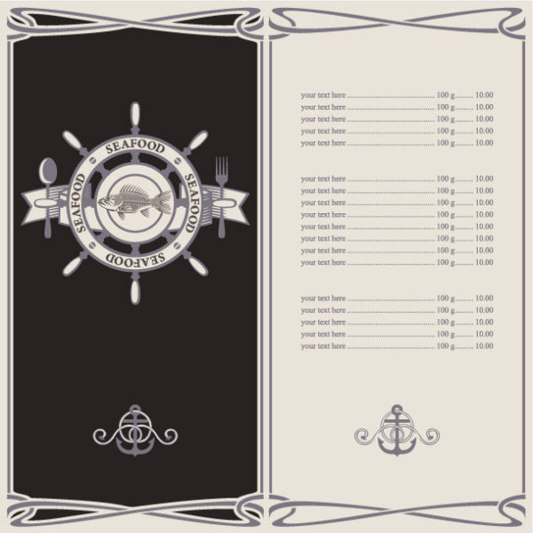 Cartoon Menus 02 - vector material