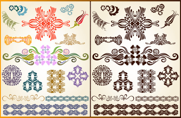 Exquisite pattern background 04 - vector material