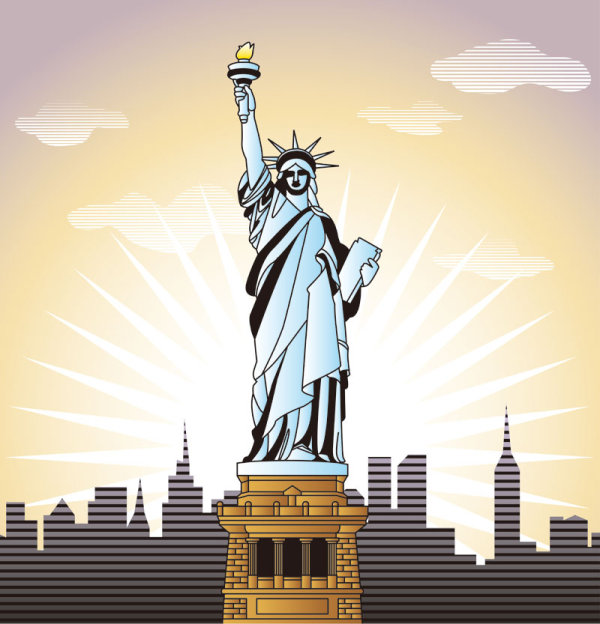 Cartoon landmark 01 - vector material