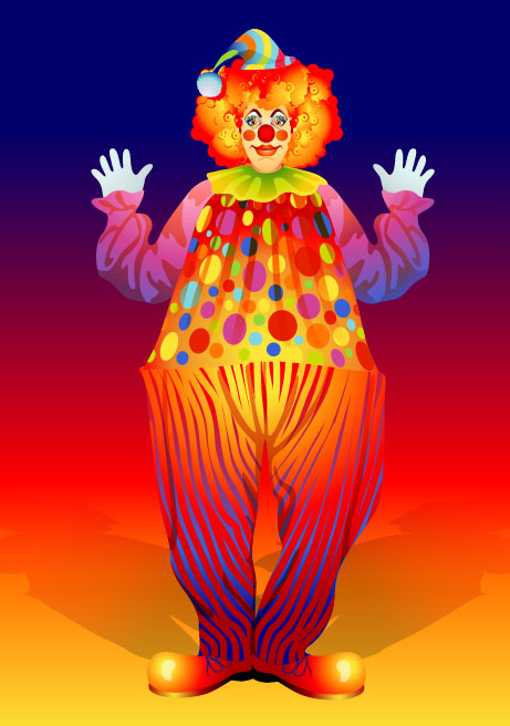 Clown illustrator 02 - vector material
