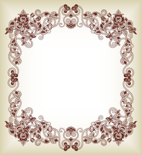 Fine pattern border 01 - vector material