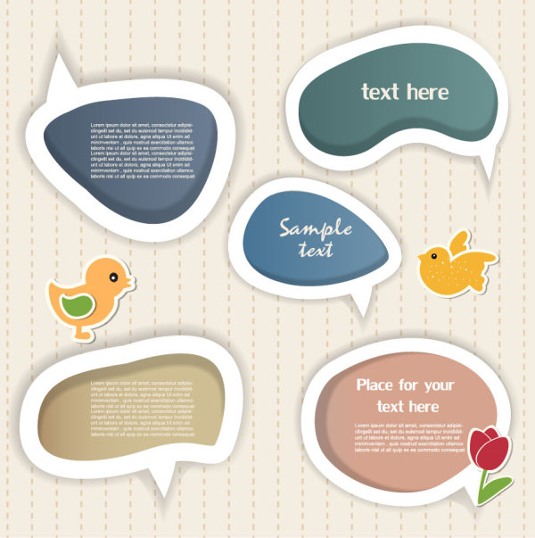 Beautifully dialog tags 001 - vector material
