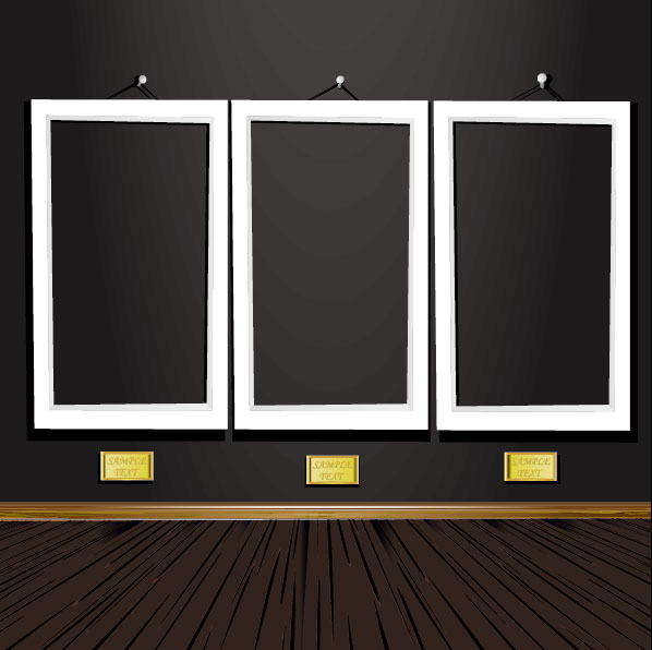 Vintage wood frame 02 - vector material