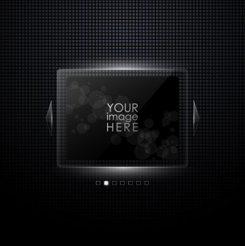 Glass texture border 04 - vector material