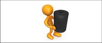 3D trash can picture the little guy to move material