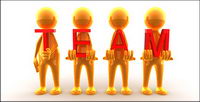 Team 3D little picture material
