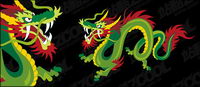 Chinese dragon vector color material