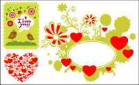 Love theme 3 vector material
