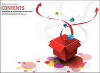 4 Open the colorful box vector material