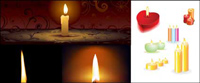 5 candle Vector material