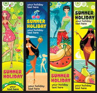 Summer fruit theme of women