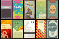 Fashion card vector of material