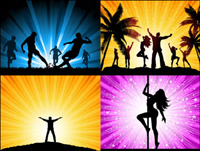 Beautiful figure silhouette vector of material