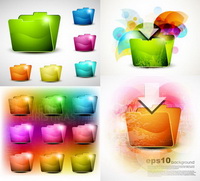 Beautiful crystal texture folder - Vector