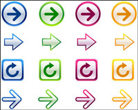 Exquisite arrow icon - vector