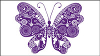 Beautiful butterflies vector material