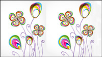 Colorful flower background pattern - vector
