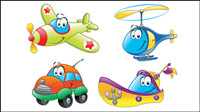Cartoon means of transport 01 - vector