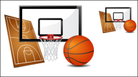 Sports equipment vector material -02