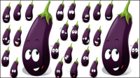 Cartoon vegetables expression 02 - vector material