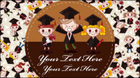 Cartoon graduates - vector material