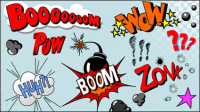 Cartoon explosion pattern 04 - vector material