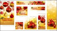 Beautiful Christmas promotional material 01 - vector material