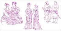 Ancient Chinese Fashion Design Vector