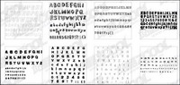9 in particular the English alphabet vector material