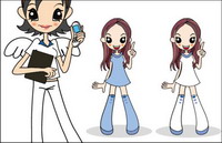 Telephone Angel Girl Vector