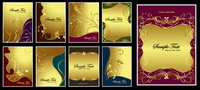 The theme of the golden pattern vector material