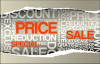 Paper tear sale, price vector