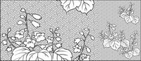 Vector line drawing of flowers-29