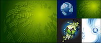 Earth theme vector material