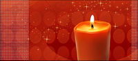 Red candles theme vector material