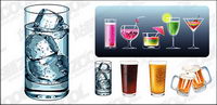 Vector material cool summer drinks