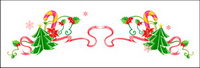Christmas exquisite lace Vector material-1