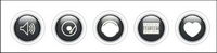 Round trip black crystal button campaign transparent PNG