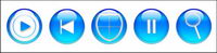 Blue crystal ball transparent PNG icon