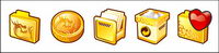 Gold effect computer icon series