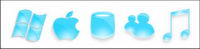 Blue Crystals transparent PNG icon