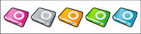 iPod_Shuffle series of multi-color computer icon png
