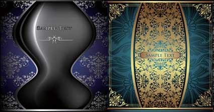 5 gorgeous European pattern vector background materials