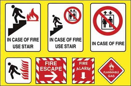 Fire theme logo vector material