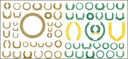 Olive branch vector material