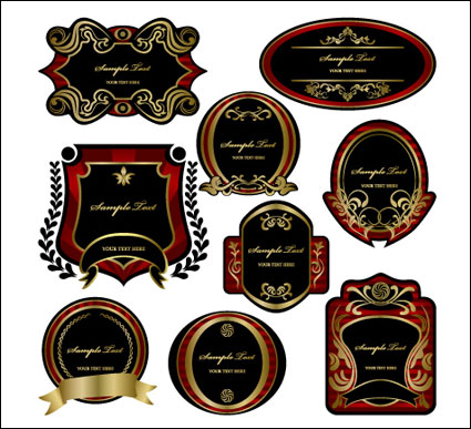 Elegant bottles attached vector