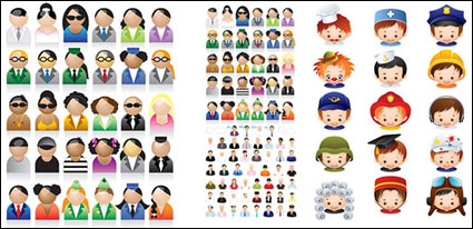 The job figures vector material